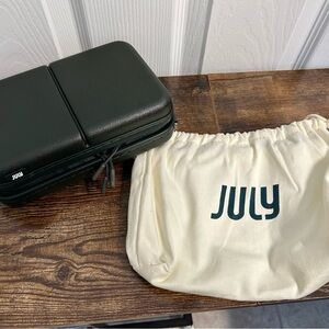JULY Forest Carry Me Everywhere Hard Case with Cream Mini Drawstring Pouch